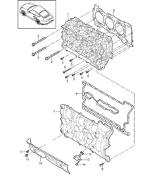 Cylinder head with: Valves / Cylinder head gasket / Valve cover - A170 - 997.2 Turbo 3.8L 2010-13