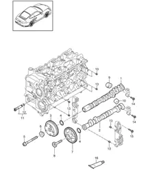 Arbre à cames / Poussoir hydraulique / Unité de réglage d'arbre à cames - A170 - 997.2 Turbo 3.8L 2010-13