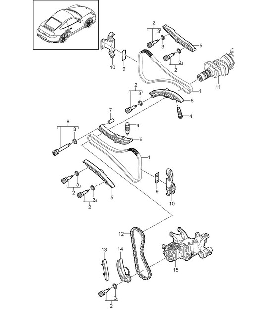 Klepbediening - A170 - 997.2 Turbo 3.8L 2010-13