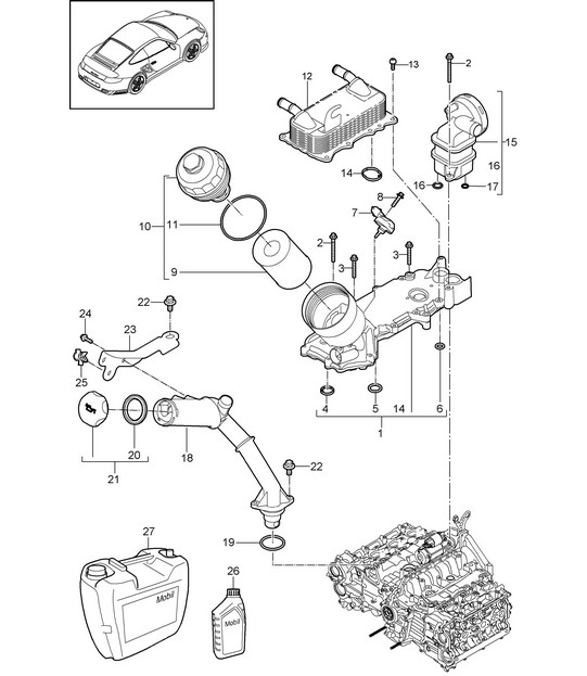Motorsmering - A170 - 997.2 Turbo 3.8L 2010-13