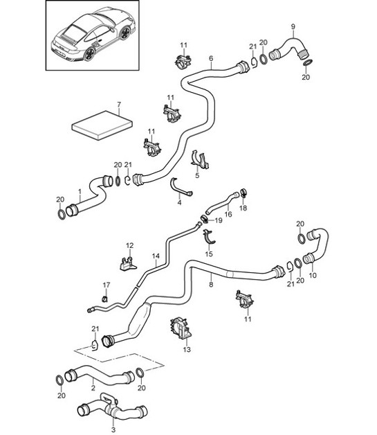 Diagram 105-006 Porsche 996 TURBO 2000-05 Motor