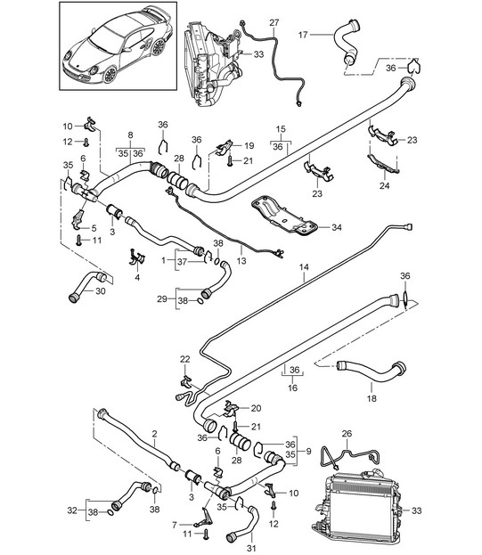 Water cooling 2 - A170 - 997.2 Turbo 3.8L 2010-13