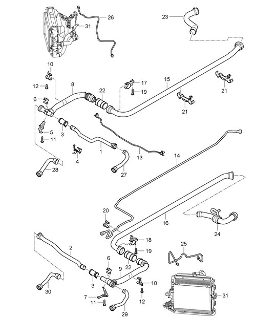 Water cooling 2 - 9770 - 997.2 GT2 RS 3.6L 2010-11