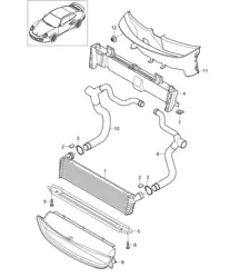 Radiatore centrale-9770-997.2 GT2 RS 3.6L 2010-13