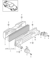Filtro dell'aria - 9770 - 997.2 GT2 RS 3.6L 2010-11