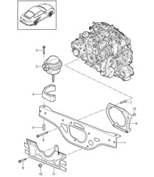 Engine suspension - A170 - 997.2 Turbo 3.8L 2010-13
