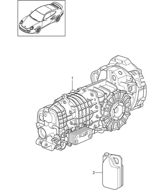 Gear housing - G9755 - 997.2 Turbo 2010-13