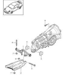 Transmission suspension - CG150, PDK - 997.2 Turbo 2010-13