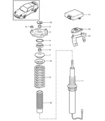 Jambe de suspension / amortisseur 997.2 GT2 RS 2010-11