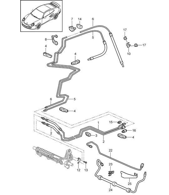 Dirección asistida / Líneas 997.2 GT2 RS 2010-13