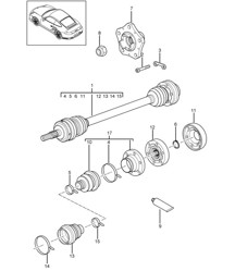 Drive shaft / Wheel hub 997.2 Turbo / GT2 RS 2010-13