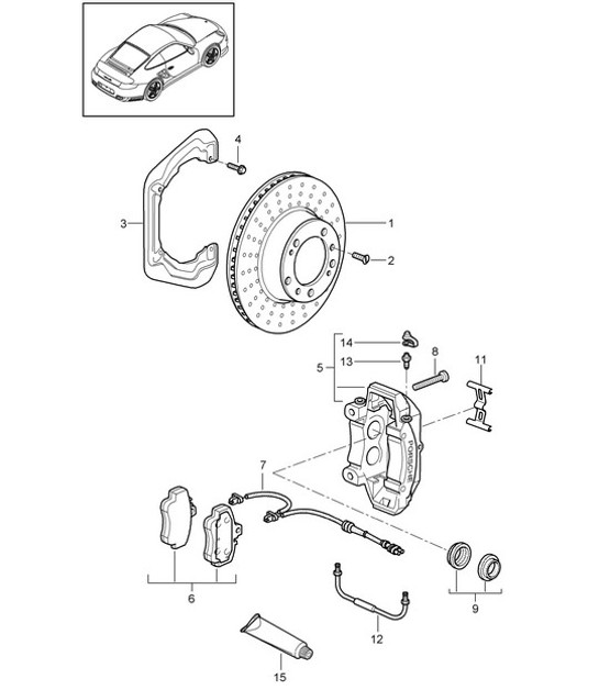 Diagram 603-001 Porsche 9YA.2 Cayenne S Coupé V8 4.0L 474Cv 2023>> 