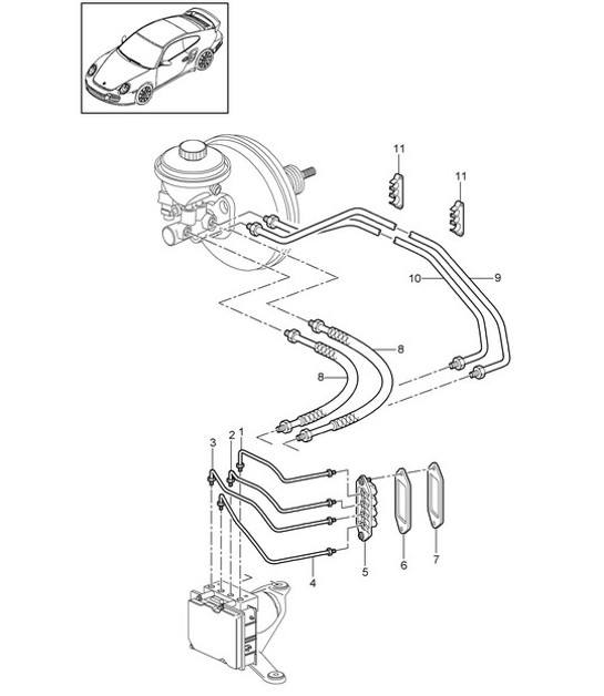 Diagram 604-005 Porsche Cayenne Coupé Turbo S E-Hybrid V8 4.0L 550 PS 