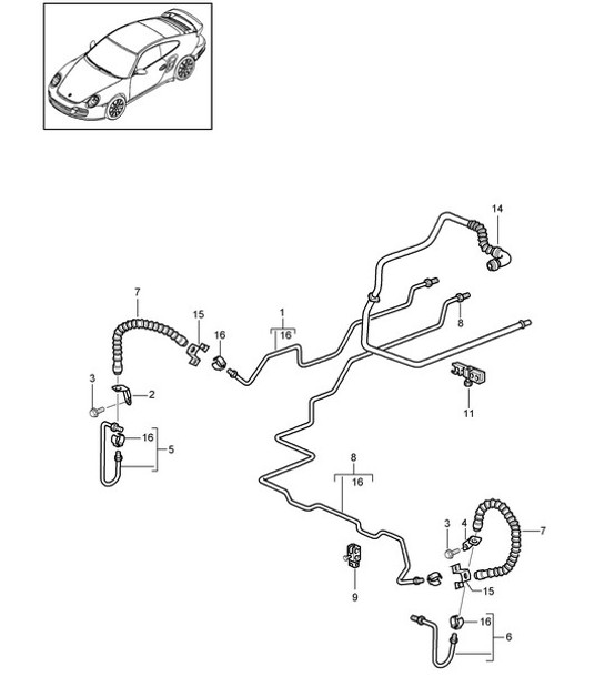 Diagram 604-015 Porsche Cayenne MK1 (955) 2003-2006 Wielen, Remmen