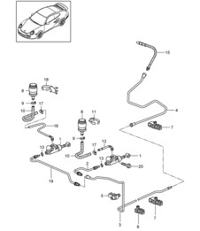 Kupplungsbetätigung / Kupplungsgeberzylinder / Kupplungsrohr 997.2 Turbo 2010-13
