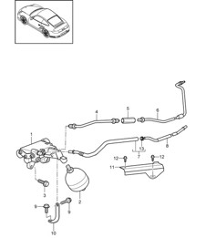 Commande d'embrayage / Tube d'embrayage / Accumulateur de pression / Cylindre récepteur d'embrayage - PR:480 - 997.2 Turbo 2010-13