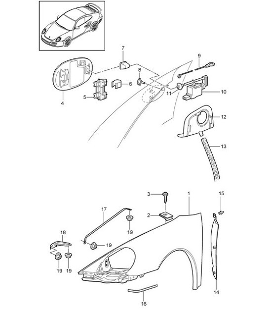 Diagram 801-040 Porsche Boxster GTS 718 2.5L Manual (365 CV) Carrocería
