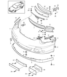 Frontstoßstange 997.2 Turbo 2010-13