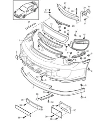 Front bumper - PR:004 - 997.2 GT2 RS 2010-11
