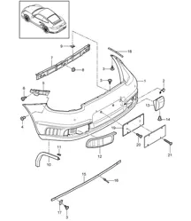 Trim Rear bumper 997.2 GT2 RS 2010-11