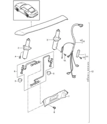 Spoiler arrière 997.2 Turbo 2010-13
