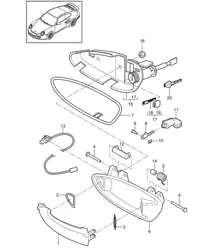 Door handle 997.2 Turbo / GT2 RS 2010-13