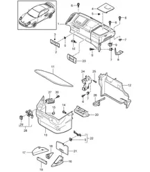 Luggage compartment 997.2 Turbo / GT2 RS 2010-13