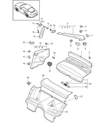 Linings, Rear - COUPE - 997.2 Turbo / GT2 RS 2010-13