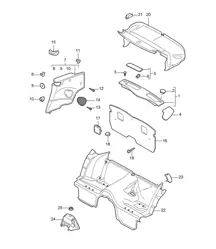 Rivestimenti posteriori - CABRIO - 997.2 Turbo 2010-13