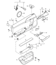 Türverkleidung / Zubehör ./ Für Fahrzeuge mit Schalensitz GT - PR:004,384,385 - 997.2 GT2 RS 2010-13