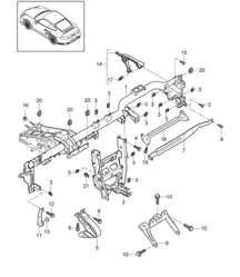 Halterahmen / Armaturenbrett 997.2 Turbo / GT2 RS 2010-2013