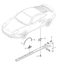 Längsträgerverkleidung – außen – 997.2 Turbo / GT2 RS 2010–13