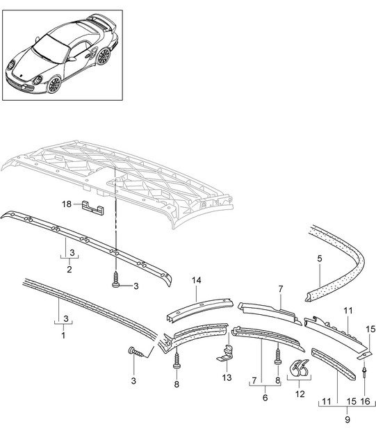 Capote / Joint - CABRIO - 997.2 Turbo 2010-13