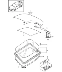 Convertible top covering / Roofliner - CABRIO - 997.2 Turbo 2010-13