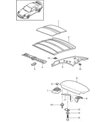 Hardtop / Sound absorber - PR:550 - 997.2 Turbo 2010-13