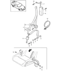 Cintura di sicurezza anteriore - CABRIO - 997.2 Turbo 2010-13