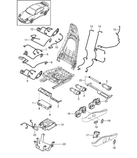 Diagram 817-010 Porsche 997 MKII Carrera C4 3.6L 2009-12 Body