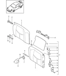 Schienale sedile di emergenza / Accessori - CABRIO - 997.2 Turbo 2010-13