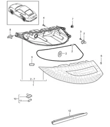 Rear light / Licence plate light / Additional brake light 997.2 Turbo / GT2 RS 2010-13