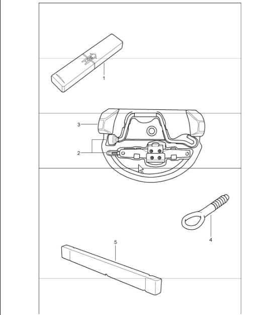 tool jack fire extinguisher 997.1 GT2 2007-09