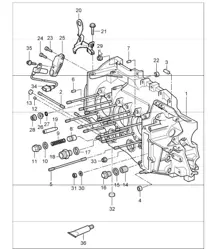 crankcase left for 997.1 TURBO/GT2 M97.70 2007-09 and 997.1 GT2 RS M97.70 2011