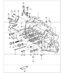 crankcase left for 997.1 TURBO/GT2 M97.70 2007-09 and 997.1 GT2 RS M97.70 2011
