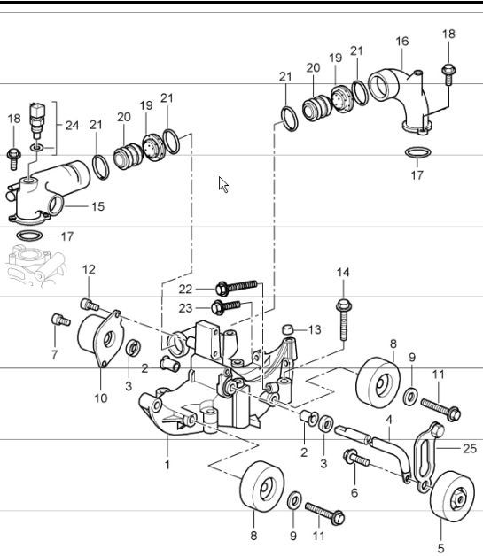 Diagram 101-15 Porsche 993（911）（1994-1998） 引擎