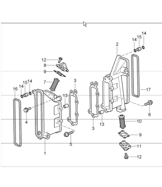 chain case and chain adjuster for 997.1 TURBO/GT2 M97.70 2007-09 and 997.1 GT2 RS M97.70 2011