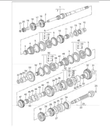 gears and shafts for 997.1 TURBO GT2 G97.88   2008-09 and 997.1 GT2 RS G97.88 2011