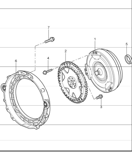 tiptronic: torque converter, drive plate for 997.1 TURBO A97.50 2007-09
