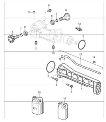 front-axle final drive and clutch single parts for 997.1 TURBo Z97.00 2007-09