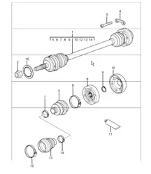 drive shaft 997.1 TURBO 2007-09