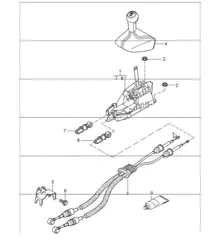 transmission control manual transmission 997.1 TURBO I480 (6-speed manual transmission) 2007-09