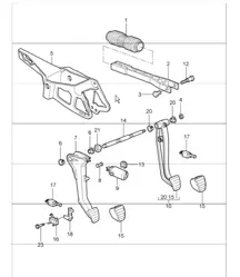 pedals 997.1 TURBO 2007-09